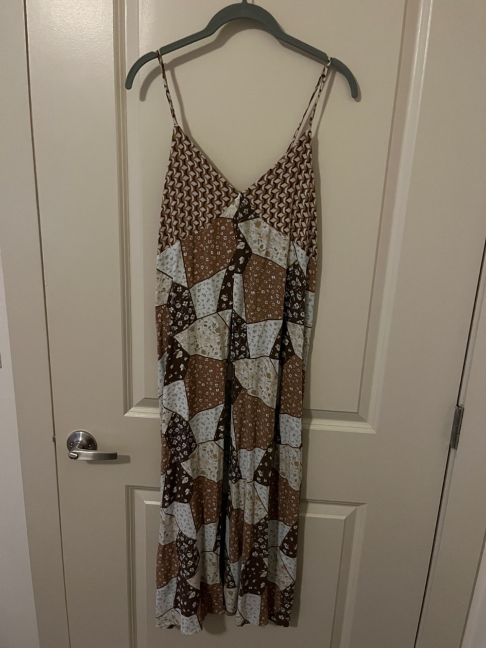 Bohemian Patchwork tank duster whimsical coquette Gimmick buckle large